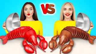 Tantangan Makanan Coklat | Tantangan Makanan Asli VS Coklat oleh X-Challenge