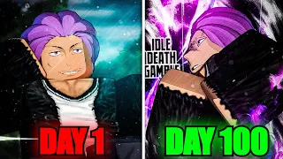 Spending 100 Days As KINJI HAKARI In Jujutsu Infinite...(Roblox)