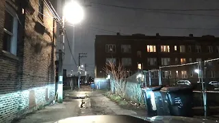 Chicago West Side Streets At Night