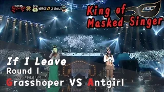 [King of masked singer] 복면가왕 - 'grasshopper' vs 'Antgirl' 1round - If I leave 20170122