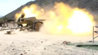 Pak-40 German 75mm AT Gun Firing