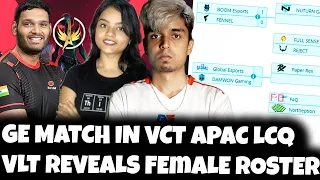 @VELOCITYGAMING01 Revealed Female @valorant  Roster & @GlobalEsportsIn Match in VCT APAC LCQ