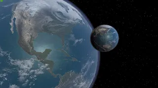 Tiny Earth Hits Huge Earth - Universe Sandbox