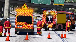 [GTA 5] UN GROS ACCIDENT MOBILISE LES POMPIERS DE PARIS #72