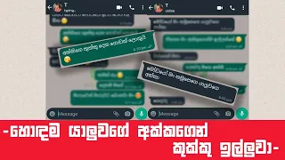 මෙහෙම අක්කලා හම්බෙන්නෙ වාසනාවකට ❤  | Sinhala Romantic Chat | Whatsapp chat |  Sinhala chat