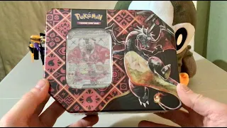 Opening a Shiny Charizard ex Paldean Fates Tin!