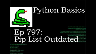 Python Basics Tutorial Pip List Outdated Option
