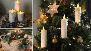 Новогодний декор из втулок | Свечи на елку своими руками