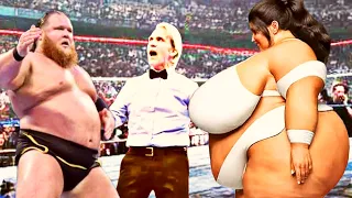 WWE 2k24 New GamePlay - WWE Otis vs Sumo Girl