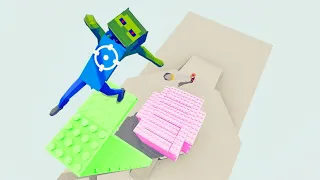 FALL FROM A PRECISION SHOT ONTO LEGO CUBES | TABS - Totally Accurate Battle Simulator