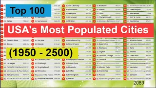Top 100 | USA's Most Populated Cities from 1950 to 2500 - Largest Cities in the United States