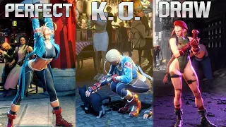 Street Fighter 6 - All Characters Taunts & Victory Poses (Perfect, Draw, Round Win)