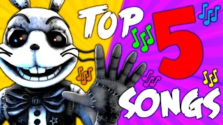 Top 5 Five Nights at Freddy's Songs (FNAF SFM Animations)
