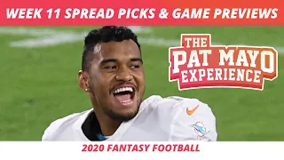 2020 NFL Week 11 Picks Against The Spread, NFL Game Previews, Rookie QBs, Cust Corner Mini