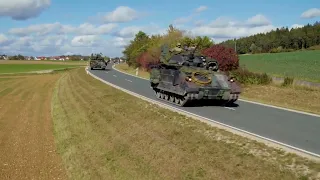 MILITARY CONVOY in Germany with the U.S. Army 3rd Infantry Division