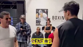 RYAN GARCIA IN THE GYM WITH DERRICK JAMES AND HIS DAD GETS READY FOR HANEY - ESNEWS BOXING