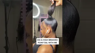 How to do a high braided ponytail #highponytail #braidedponytail #highbraidedponytail