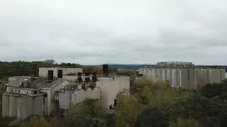 Abandoned Cement Plant - Cementon NY - Drone footage