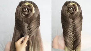 Simple Hairstyle For Long Hair | Easy Half Up Half Down Hairstyles With Braids | Unique Hairstyle