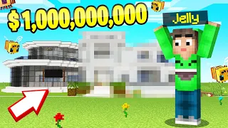 I BUILT A $1 BILLION MANSION In BEE TOWN! (Minecraft)