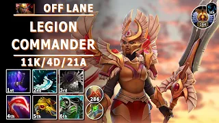 Legion Commander Off Lane | 7.32 | New Patch Pos 3 LC Play | Dota 2 Immortal Gameplay