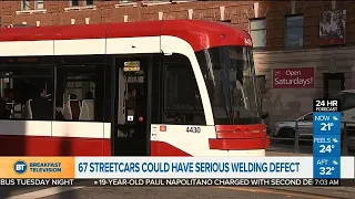 Dozens of new streetcars need repairs