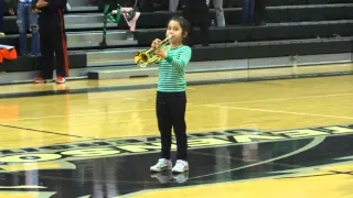 Trumpet Prodigy, Judy Dove Alleva, Age 7, Performs The Star Spangled Banner for Stevenson University