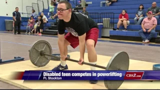 Special needs teen competes in power lifting competition