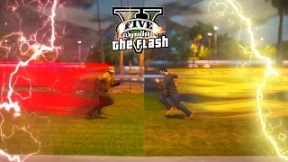 The Flash VS Reverse Flash First Fight ! Recreate (GTA 5 Flash Mod)