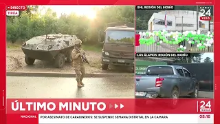 La primera noche con toque de queda en Tirúa, Cañete y Contulmo