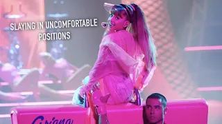 Ariana Grande slaying vocals in uncomfortable positions - Compilation