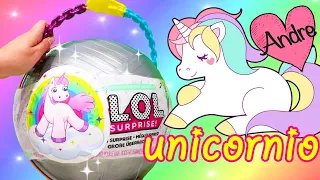 Bola Gigante de Unicornio con bebes LOL | Jugando muñecas y juguetes con Andre