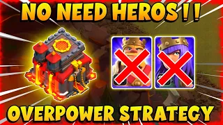 TH10 No Heroes Attack Strategy 2023 | Best Th10 War Attack Strategy | Tanpa Hero Th 10 - Coc