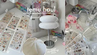 aesthetic temu haul 🛒🌿 [unboxing stationery, room decor, + more!]