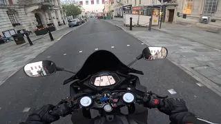 POV Evening Ride Through The Town Centre | Yamaha YZF R125 [4K]