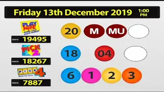 NLCB Online Draw Friday 13th December 2019