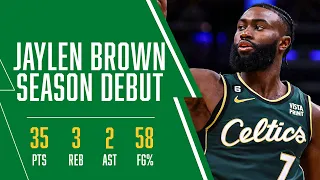 Jaylen Brown 35 Points SEASON DEBUT FULL HIGHLIGHTS vs Sixers  October 18th, 2022 | 2022-23 NBA