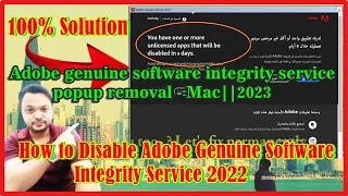 How to Disable Adobe Genuine Software Integrity Service Mac||2023||2024