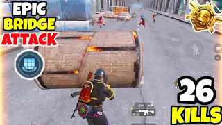 EPIC Bridge Fight With RUNIC Power in PUBG Mobile KR • (26 KILLS) • PUBGM (HINDI)