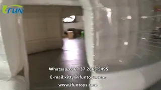 Outdoor Clear Inflatable Bubble Tent / Air Sealed Inflatable Crystal Bubble Dome Tent for Camping