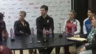 Ice Dance SD Press Conference at TEB - Hubbell/Donohue, Gilles/Poirier, Stepanova/Bukin