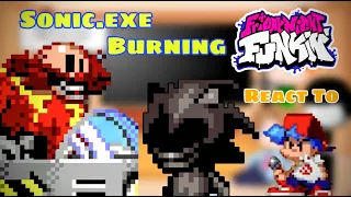 Fnf React To Burning Mockup Animation - Playable || VS Sonic.Exe 2.5/3.0 (FNF/Hard/Sonic)