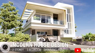 MODERN HOUSE DESIGN | 3 BEDROOM | ELEGANT HOUSE with SWIMMING POOL |  Q Architect