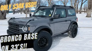 Cheapest New Bronco- 2Door Base on 33’s & KMC Off-Road Wheels