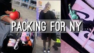PACK WITH ME FOR NYC | organizing, packing sneakers, etc
