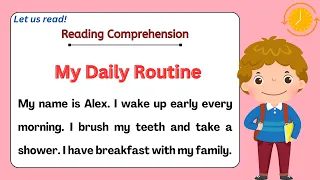 GRADE 4-5 Reading Comprehension Practice I My Daily Routine I  Let Us Read! I with Teacher Jake