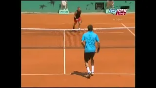 Federer vs Russell | Roland Garros 2007 (R1) | Court Level & Slow Motion