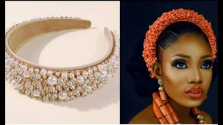 DIY how to make a beaded headband with Alice band #beadedheadband #aliceband #diy