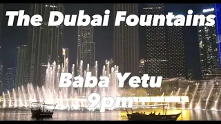 The Dubai Fountain - Baba Yetu By Christopher Tin (low-pressure HyperShooters) (Low Power)