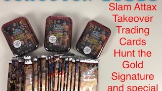 WWE Slam Attax Takeover trading cards hunt for the gold signature cards and special medal card